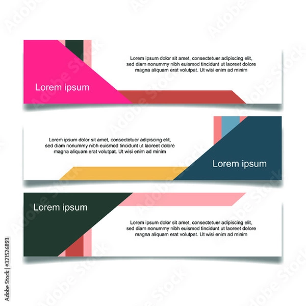 Obraz Abstract Web banner design background or header Templates vector illustration
