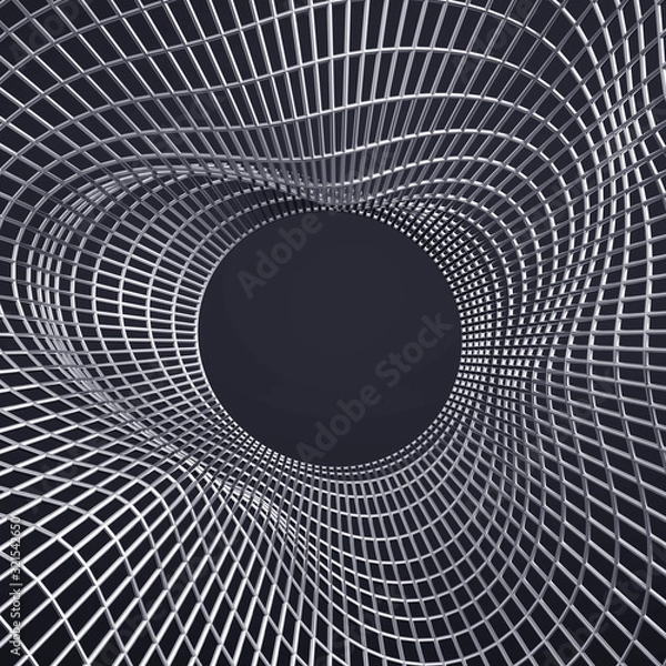 Fototapeta Abstract metal background. 3d illustration, 3d rendering.