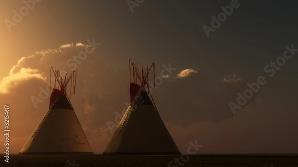Obraz Two Teepees