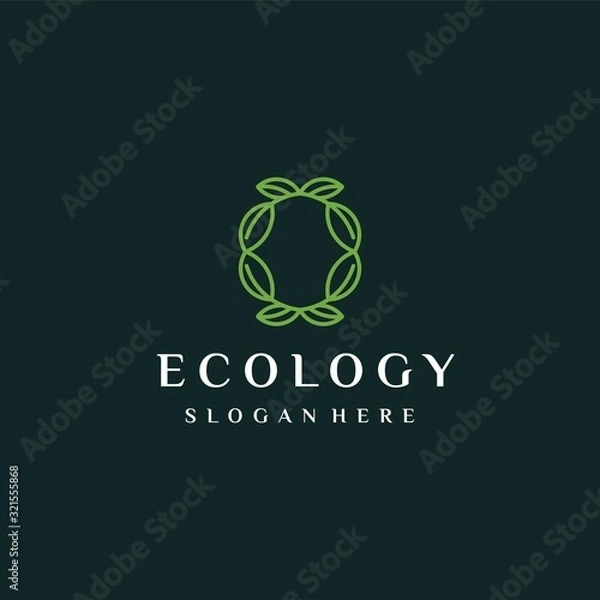 Fototapeta ecology logo vector 