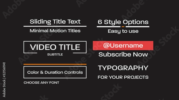 Fototapeta Sliding Title Text