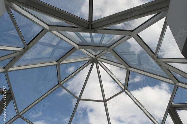 Fototapeta transparent roof of shopping center