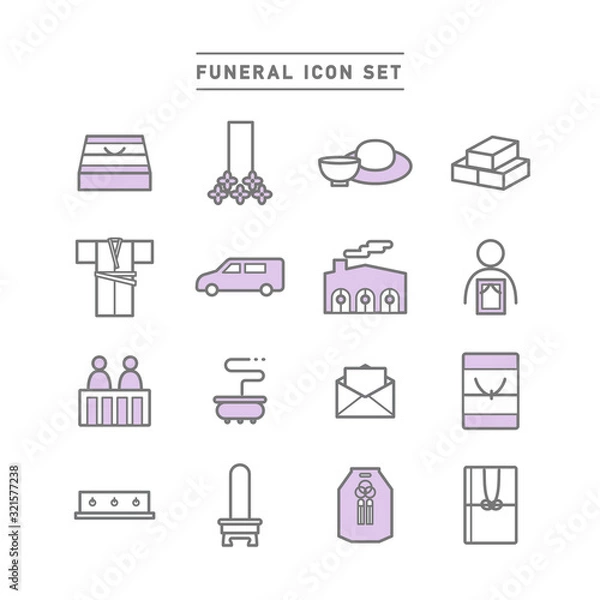 Obraz FUNERAL ICON SET