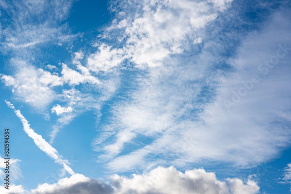 Fototapeta Blue sky with white clouds