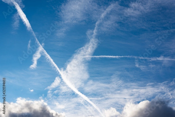 Fototapeta Blue sky with white clouds