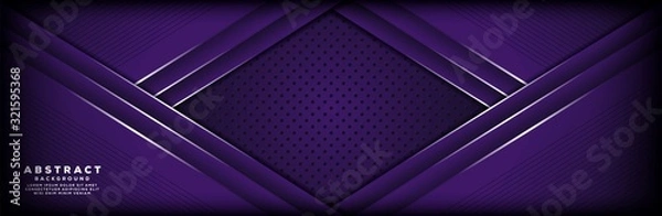 Fototapeta Luxury purple background with a combination of dots and lines