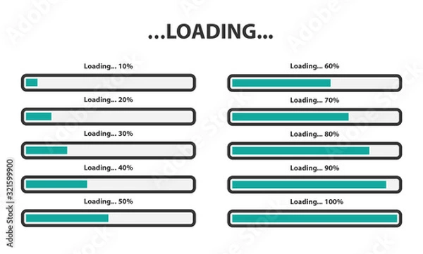 Fototapeta Image icon - vector Loading download   and upload