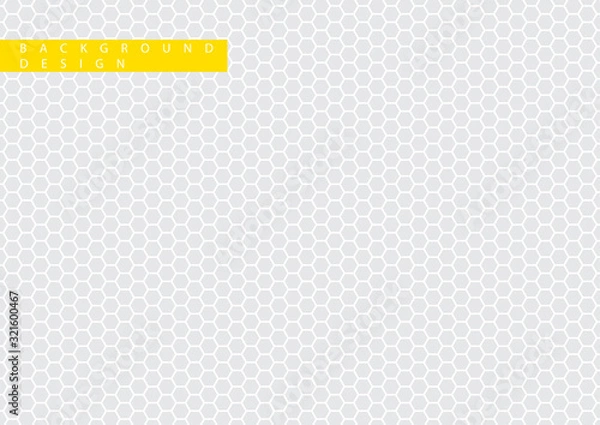 Fototapeta Abstract hexagon pattern for background design. Designs for banner template. Stylized hexagon pattern with gray background.