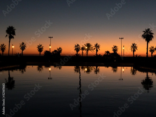 Obraz sunset in port