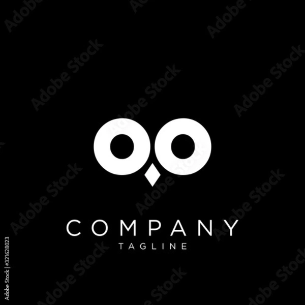Obraz owl face logo design vector simple icon