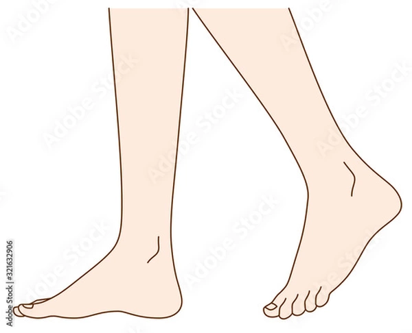 Obraz 女性の足元