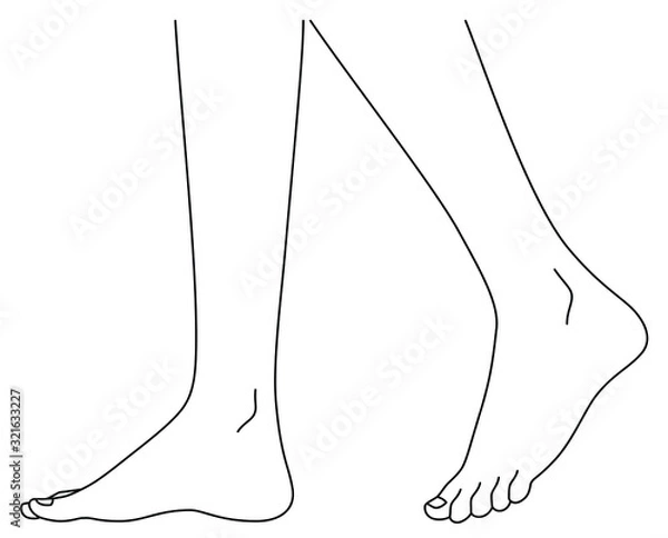 Obraz 女性の足元