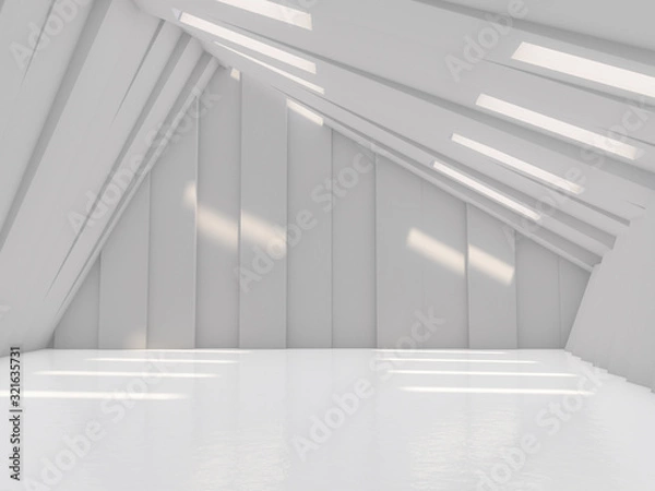Fototapeta Abstract modern architecture background. 3D