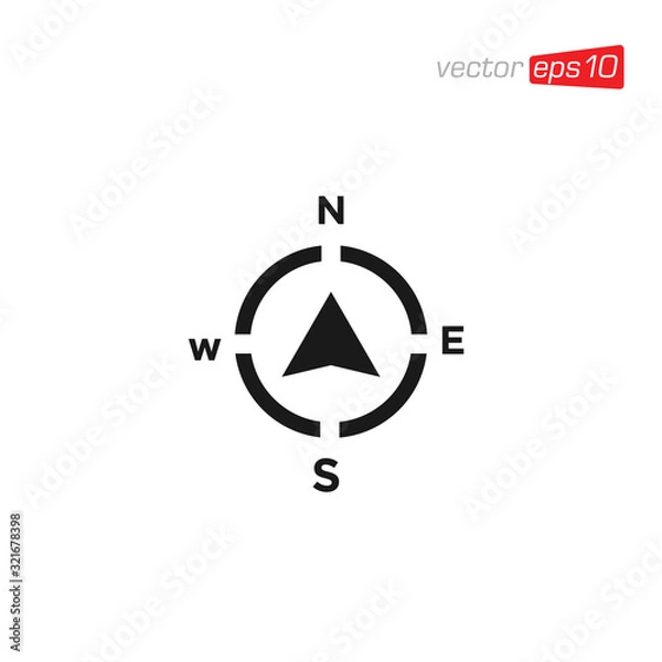 Obraz Compass Logo Icon Design Vector
