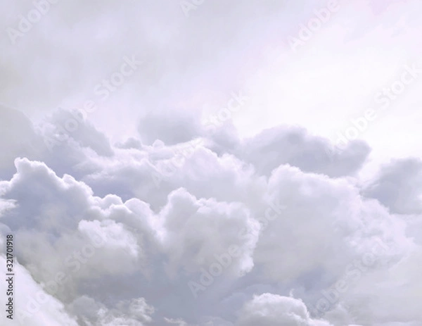Obraz fluffy sky cloudy atmosphere abstract  