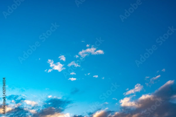 Obraz Blue sky with white clouds