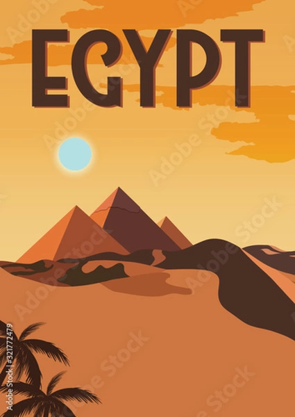 Fototapeta Egypt Vector Illustration Background