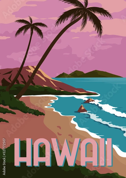 Obraz Hawaii Vector Illustration Background