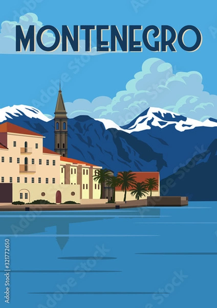 Fototapeta Montenegro Vector Illustration Background