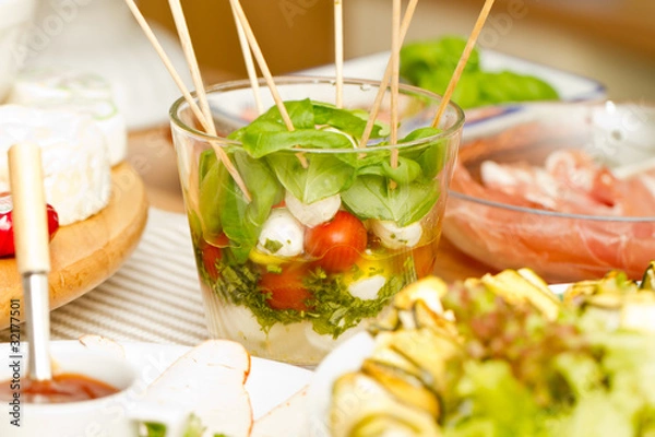 Obraz Tomate Mozzarella am Spieß