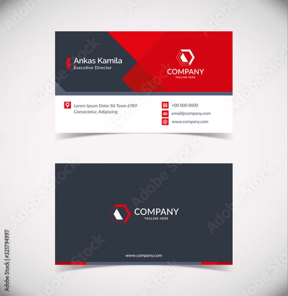 Fototapeta Modern Geometric Business Card Template