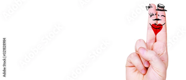 Fototapeta Zwei verliebte Finger