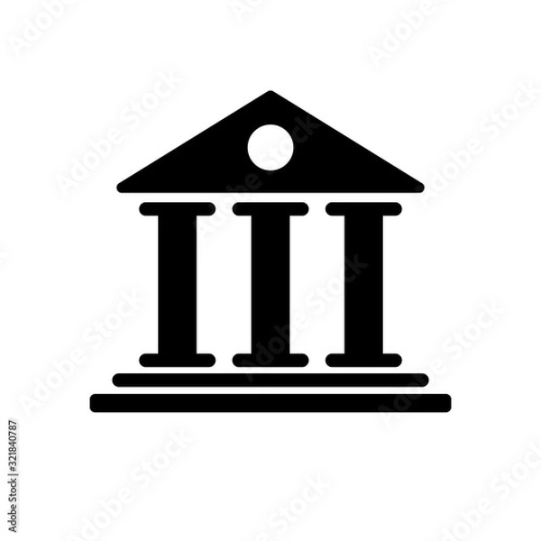 Obraz Bank Building Icon Vector Design Template