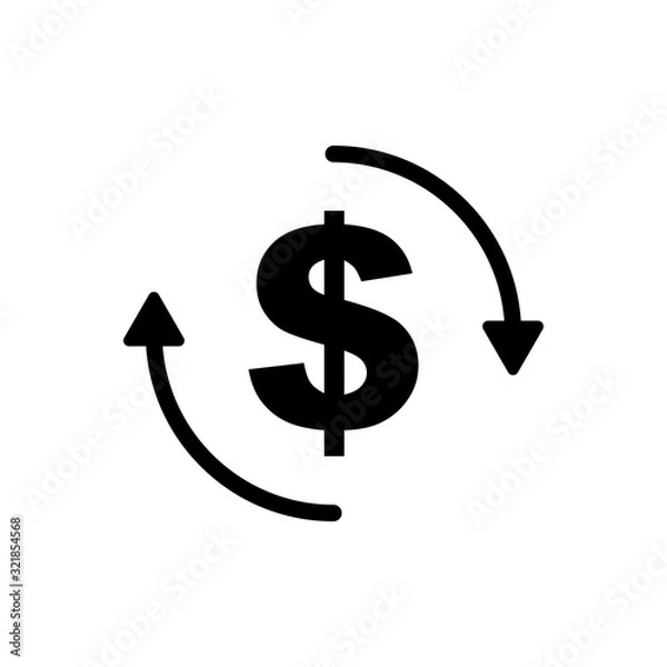 Obraz Money Exchange Convert Icon Vector Design Template