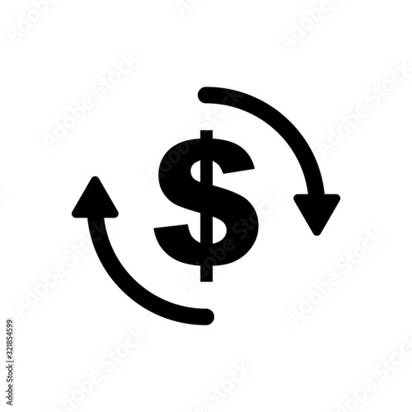 Obraz Money Exchange Convert Icon Vector Design Template