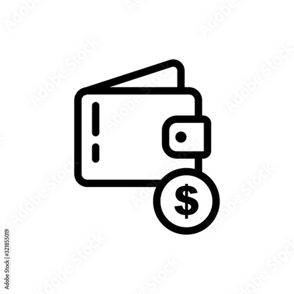 Obraz Best Wallet Icon Vector Template Design