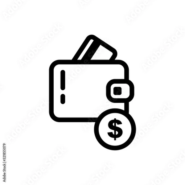 Obraz Best Wallet Icon Vector Template Design