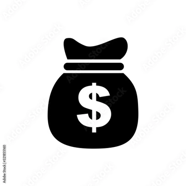 Obraz Money Bag Icon Vector Design Template