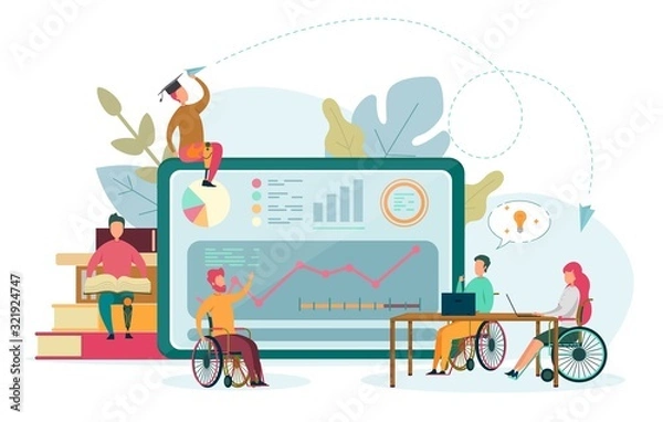 Obraz Online Education for People with Disabilities.