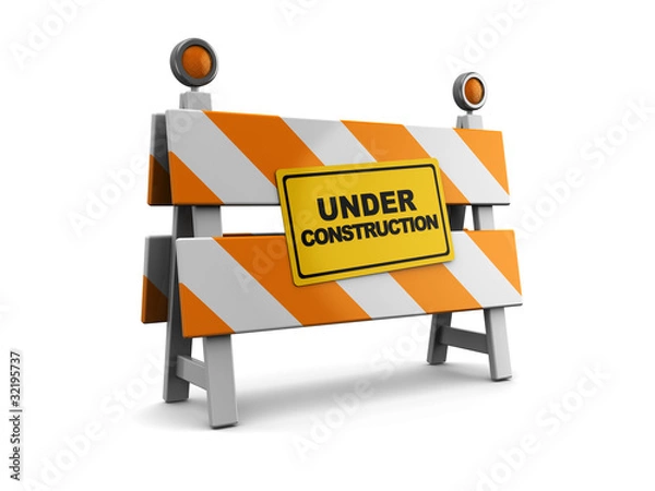 Obraz under construction barrier