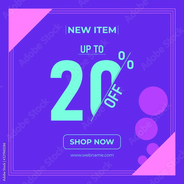 Fototapeta sale promotion advertising material Vector. Useful for ad, social media, brochure, email, flyer, leaflet, poster, web ad, ect.