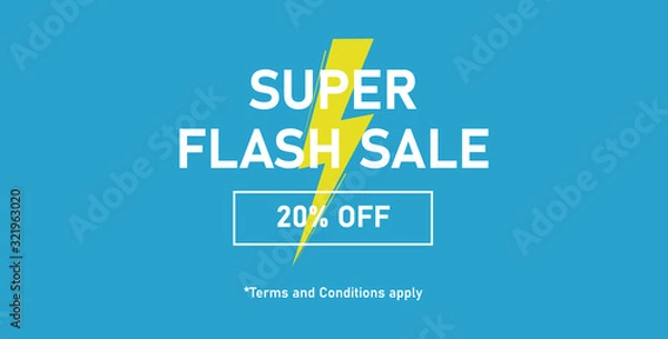 Fototapeta flash sale promotion advertising material Vector. Useful for ad, social media, brochure, email, flyer, leaflet, poster, web ad, ect.