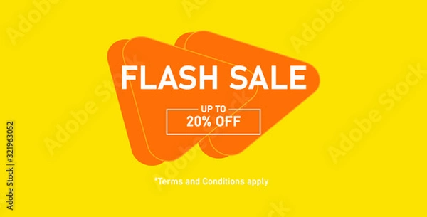 Fototapeta flash sale promotion advertising material Vector. Useful for ad, social media, brochure, email, flyer, leaflet, poster, web ad, ect.