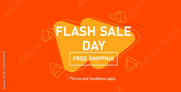 Fototapeta flash sale promotion advertising material Vector. Useful for ad, social media, brochure, email, flyer, leaflet, poster, web ad, ect.