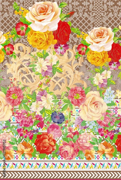 Obraz seamless pattern with roses