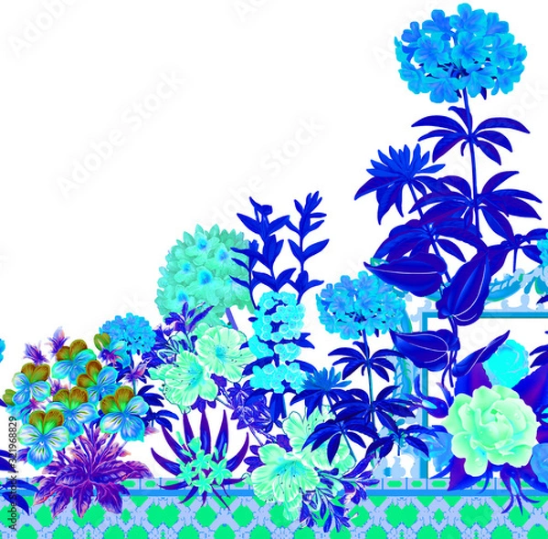 Obraz abstract floral background with flowers