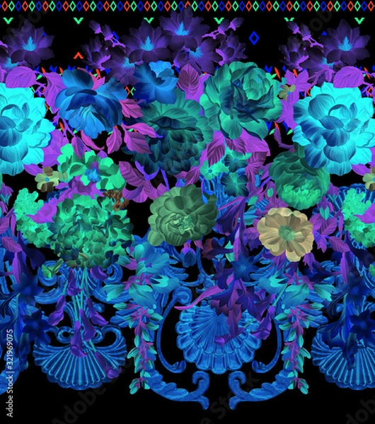 Obraz abstract floral background with flowers