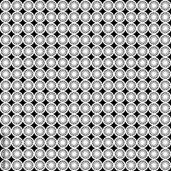 Fototapeta Illustration Black and white with repeated geometric shapes covering the background. Editable and colorable pattern for motifs, web, wallpaper, digital graphics and artistic decorations.