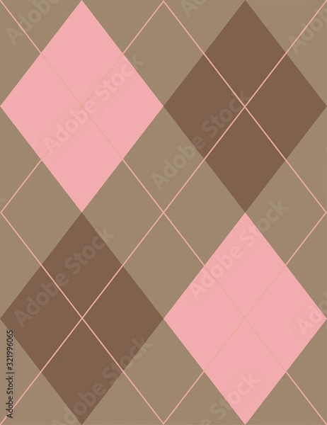 Obraz Elegant seamless diamonds pattern,The geometric pattern with lines.pink and brown texture.Simple lattice graphic design