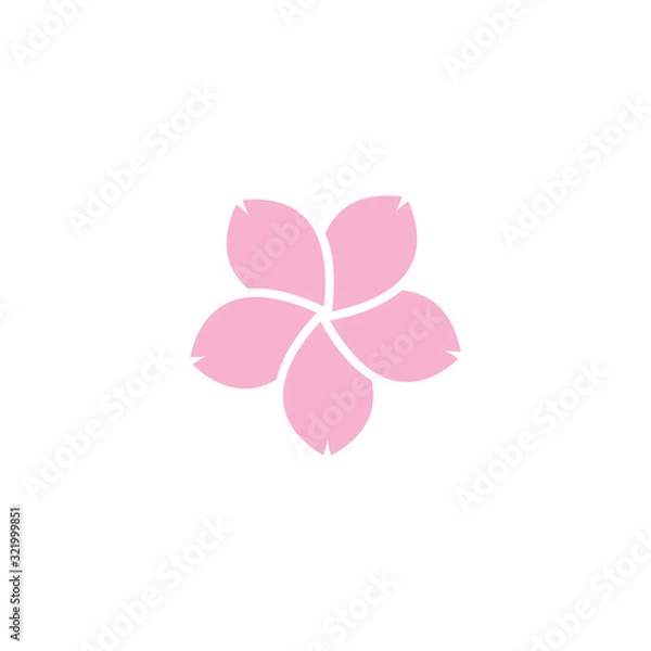 Fototapeta sakura flower icon logo vector