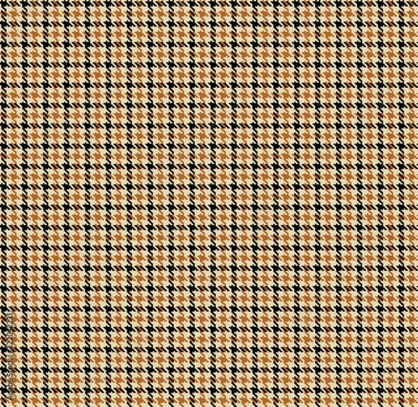 Obraz Houndstooth seamless pattern. Brown classical fabric background