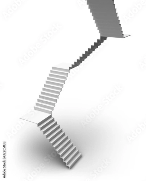 Fototapeta 白い階段