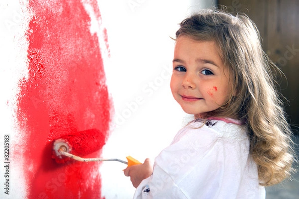 Obraz Kind beim  Streichen