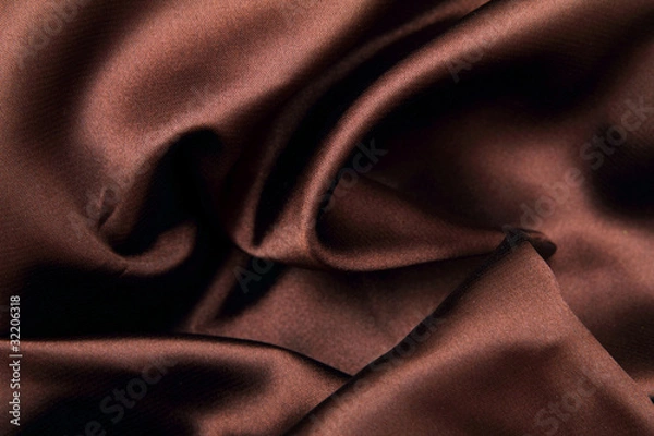 Fototapeta Brown smooth textile as abstract background