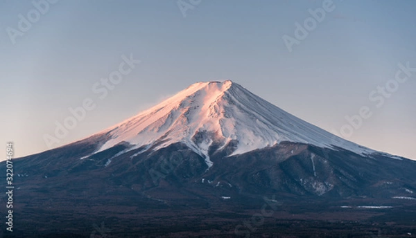 Obraz Landscape of Japan Mt. Fuji volcano in winter, traveling concept.