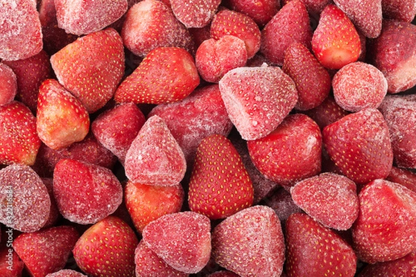 Obraz Frozen strawberry background